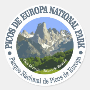 Pegatina Redonda Parque nacional Picos de Europa