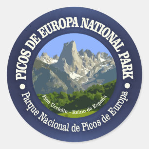 Pegatina Redonda Parque nacional Picos de Europa