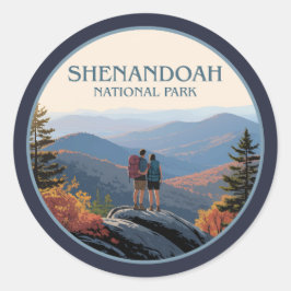 Pegatina Redonda Parque nacional Shenandoah Virginia