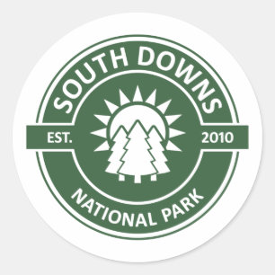 Pegatina Redonda Parque nacional South Downs