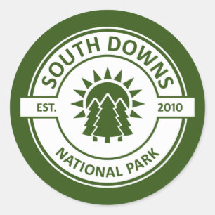 Pegatina Redonda Parque nacional South Downs