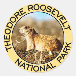Pegatina Redonda Parque nacional Theodore Roosevelt