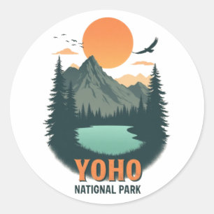 Pegatina Redonda Parque nacional Yoho