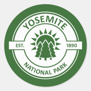 Pegatina Redonda Parque nacional Yosemite