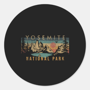 Pegatina Redonda Parque nacional Yosemite 1