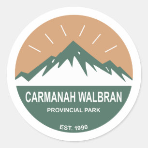 Pegatina Redonda Parque provincial Carmanah Walbran