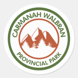 Pegatina Redonda Parque provincial Carmanah Walbran