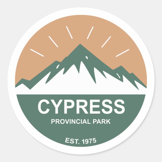 Pegatina Redonda Parque Provincial Cypress (Anverso)