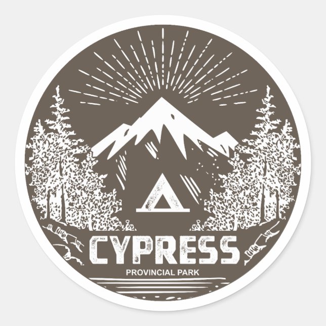Pegatina Redonda Parque Provincial Cypress (Anverso)