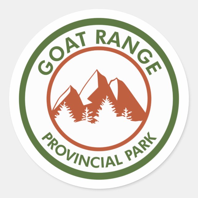 Pegatina Redonda Parque provincial de la cordillera de cabras (Anverso)