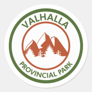 Pegatina Redonda Parque provincial de Valhalla