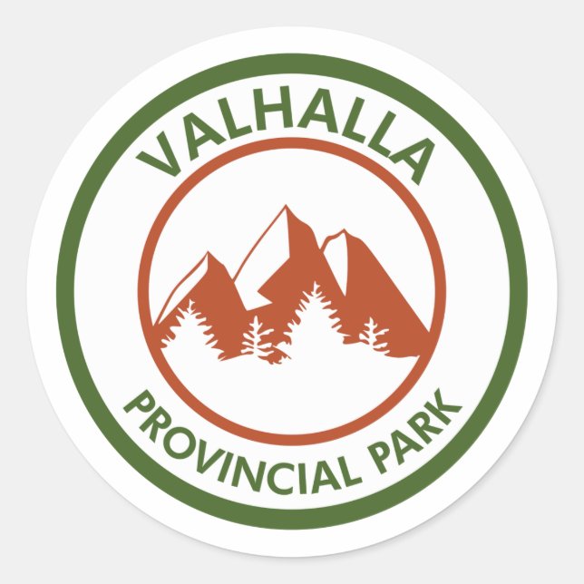 Pegatina Redonda Parque provincial de Valhalla (Anverso)
