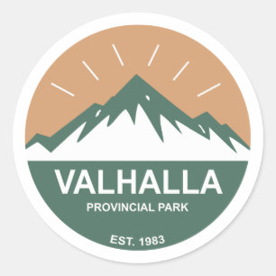Pegatina Redonda Parque provincial de Valhalla