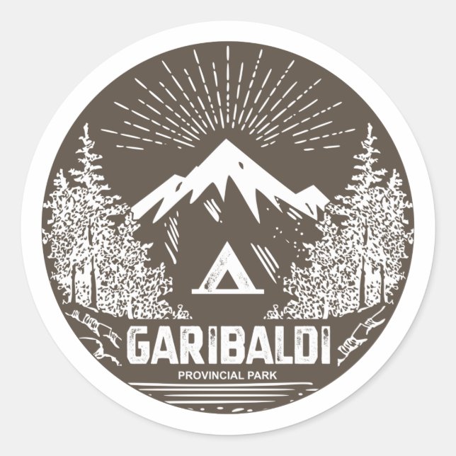 Pegatina Redonda Parque Provincial Garibaldi (Anverso)