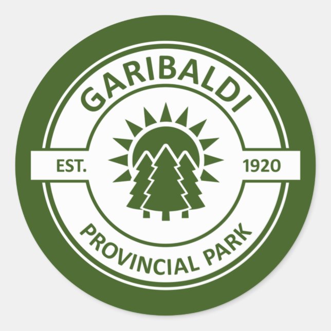 Pegatina Redonda Parque Provincial Garibaldi (Anverso)
