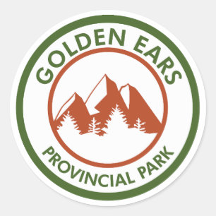 Pegatina Redonda Parque Provincial Golden Ears Columbia Británica