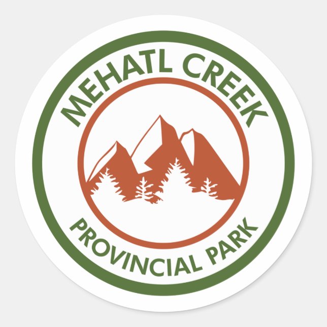 Pegatina Redonda Parque provincial Mehatl Creek (Anverso)