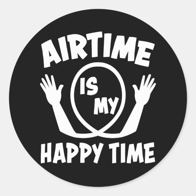 Pegatina Redonda Parque temático Airtime Roller Coaster (Anverso)