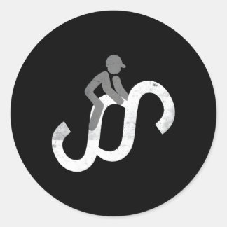 Pegatina Redonda Párrafos Juristas Pedant Stickler