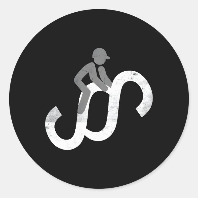 Pegatina Redonda Párrafos Juristas Pedant Stickler (Anverso)