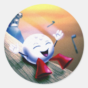 Pegatina Redonda parrillada