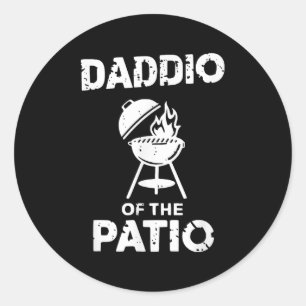 Pegatina Redonda Parrillando Funny Dad Bbq Fiesta Smok Pork Grill M