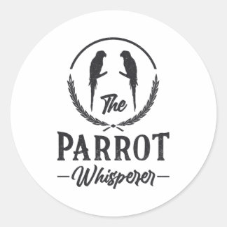 Pegatina Redonda Parrot Parrot Parrot Parrot Whisperer Animal Ara P