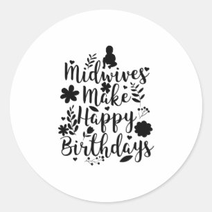Pegatina Redonda Partera  Regalos de Doulas Midwivery Obstetricians