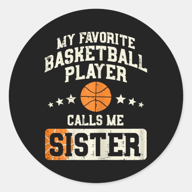 Pegatina Redonda Partida favorita de la familia de hermanas de juga (Anverso)