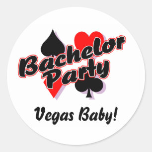 Pegatina Redonda Partido Bachelor de Las Vegas