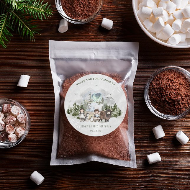 Pegatina Redonda Partido de Aventura del Ártico (Subido por el creador)