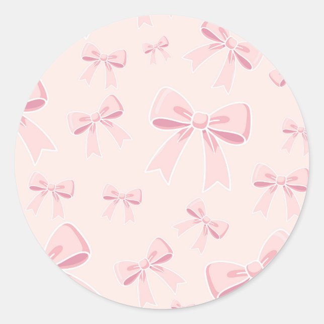 Pegatina Redonda Partido de Cumpleaños de la Cabaña de Coquette (Anverso)