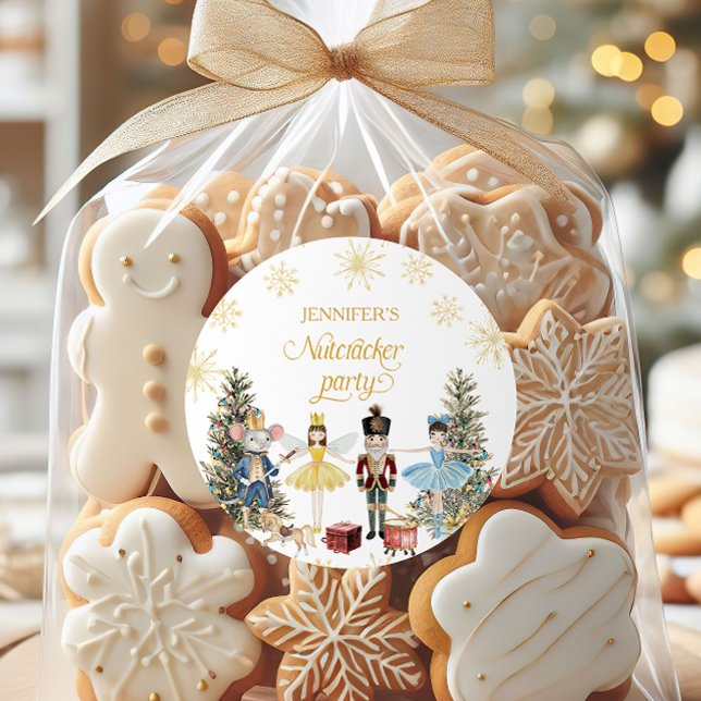 Pegatina Redonda Partido de Cumpleaños de los Nutcracker (Subido por el creador)