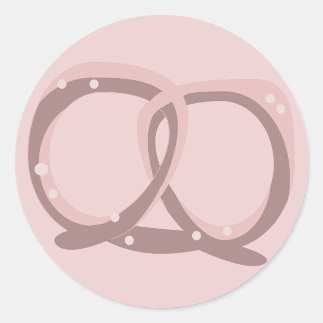 Pegatina Redonda Partido de cumpleaños de Pretzel Twist Salado (Anverso)