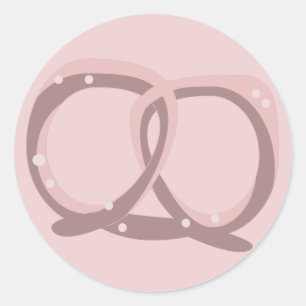 Pegatina Redonda Partido de cumpleaños de Pretzel Twist Salado