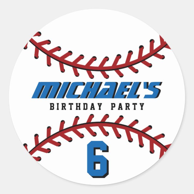 Pegatina Redonda Partido de Cumpleaños del Equipo Deportivo del Peg (Anverso)