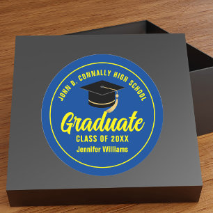Pegatina Redonda Partido de Graduación 2025 del Personalizado de Gr