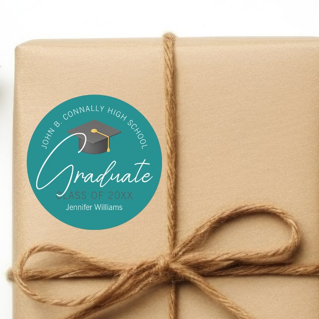 Pegatina Redonda Partido de Graduación de Personalizados de Graduad (Subido por el creador)