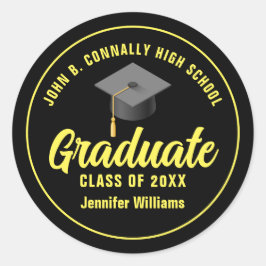 Pegatina Redonda Partido de Graduación de Personalizados Graduados 