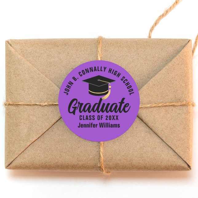 Pegatina Redonda Partido de Graduación de Personalizados Graduados  (Subido por el creador)