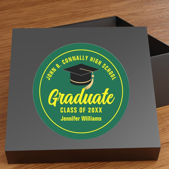 Pegatina Redonda Partido de Graduación del Personalizado de Graduad (Subido por el creador)