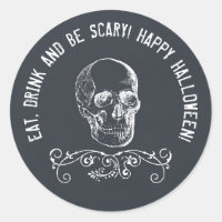 Partido de Halloween Personalizado del Skull Chalk