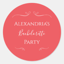 Partido de la Bachelorette Roja Rosa Moderna