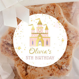 Pegatina Redonda Partido de los Años Oro del Castillo de la Princes