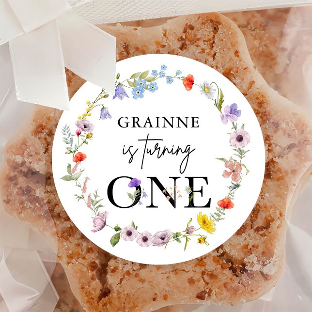 Pegatina Redonda Partido de los Primeros Años de la Flor Silvestre  (Subido por el creador)