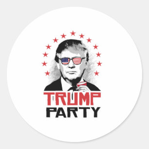 Pegatina Redonda Partido de Trump 2016
