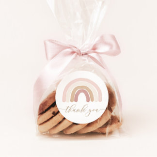 Pegatina Redonda Partido del Cumpleaños del Arcoiris Boho