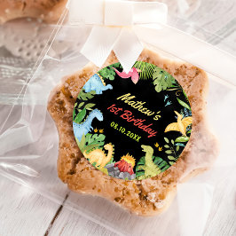 Pegatina Redonda Partido del primer cumpleaños de un niño pequeño d