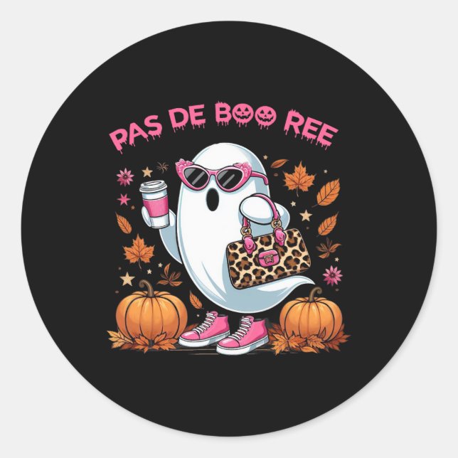 Pegatina Redonda Pas De Boo Ree Halloween Spooky (Anverso)