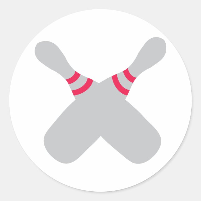 Pegatina Redonda pasadores cruzados (Anverso)